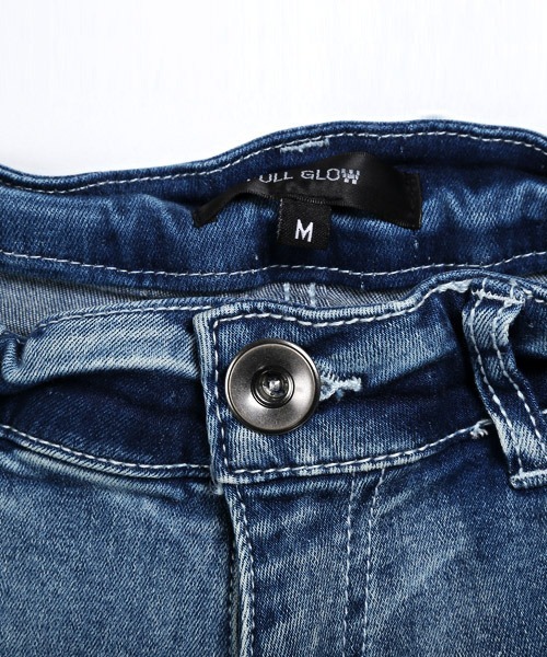 LUXSTYLE（ラグスタイル）の「ストレッチデニムスキニーアンクルパンツ（デニムパンツ・メンズ・インディゴブルー/ブルー系その他/ブルー/グレー/ブラック/ホワイト・S/M/L/XL）」の13枚目の写真