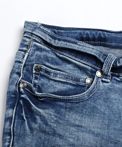 LUXSTYLE（ラグスタイル）の「ストレッチデニムスキニーアンクルパンツ（デニムパンツ・メンズ・インディゴブルー/ブルー系その他/ブルー/グレー/ブラック/ホワイト・S/M/L/XL）」の11枚目の写真