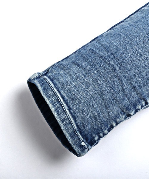 LUXSTYLE（ラグスタイル）の「ストレッチデニムスキニーアンクルパンツ（デニムパンツ・メンズ・インディゴブルー/ブルー系その他/ブルー/グレー/ブラック/ホワイト・S/M/L/XL）」の9枚目の写真