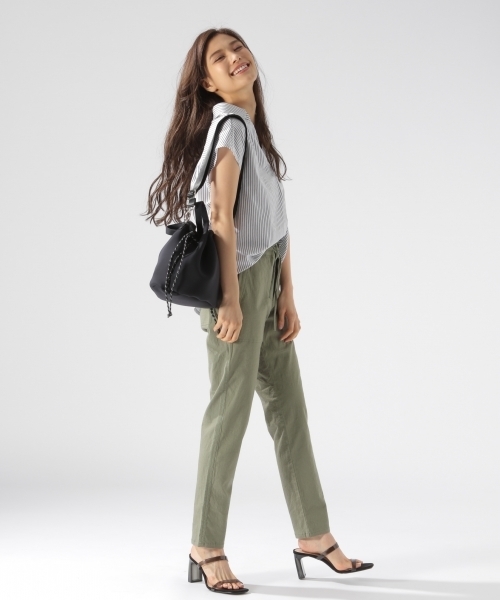 BAYFLOW（ベイフロー）の「BAYFLOW／Nリネンストレッチパンツ 18SS（その他パンツ・レディース・ネイビー/グレー/ブラック/カーキ・MEDIUM/X-SMALL/LARGE/SMALL）」の8枚目の写真