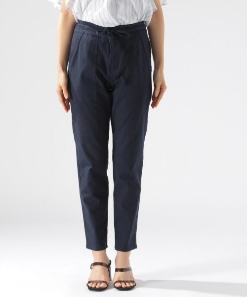 BAYFLOW（ベイフロー）の「BAYFLOW／Nリネンストレッチパンツ 18SS（その他パンツ・レディース・ネイビー/グレー/ブラック/カーキ・MEDIUM/X-SMALL/LARGE/SMALL）」の11枚目の写真