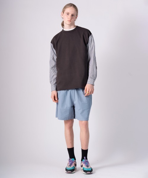rehacer(レアセル)の「rehacer : Fusion Stripe SW CS / フュージョン ストライプ スウェット カットソー メイドインジャパン(Tシャツ/カットソー・メンズ・ブラック/グレー/ネイビー・SMALL/MEDIUM/LARGE/X-LARGE)」の11枚目の写真