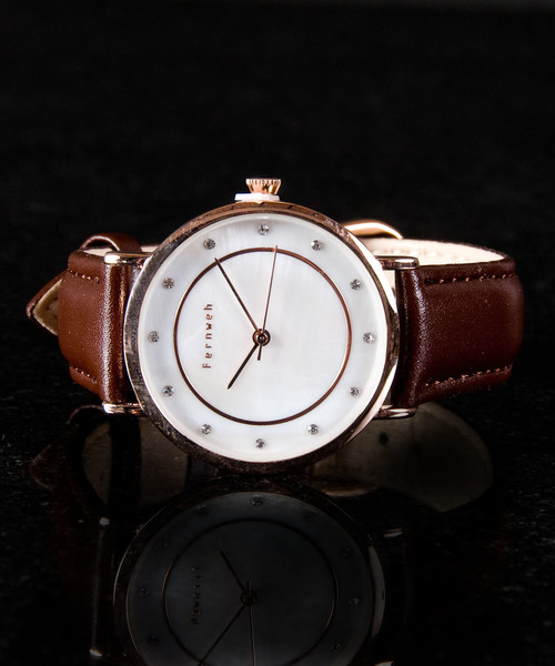 おしゃれスタ（オシャレスタ）の「【XROSS RAY】レザ-ベルト　ウオッチ（アナログ腕時計・レディース・ホワイト系その他/ブラック/ブラック系その他/ブラック系その他2/レッド/レッド系その他/レッド系その他2/ブラウン/ブラウン系その他/ブラウン系その他2/ピンク/パープル/ネイビー/オフホワイト/ホワイト系その他2/グリーン/ブラウン系その他3・FREE）」の9枚目の写真