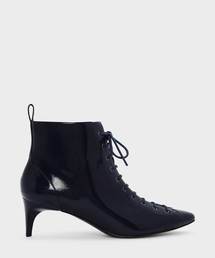キトンヒールレースアップブーツ / KITTEN HEEL LACE UP BOOTS