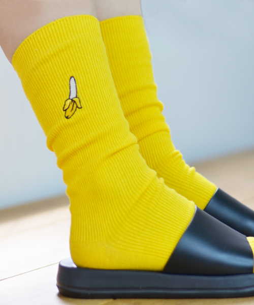 Fun & Daily（ファンアンドデイリー）の「F&D : フルーツカラーソックス（ソックス/靴下・レディース・グリーン/レッド/イエロー・FREE）」の3枚目の写真