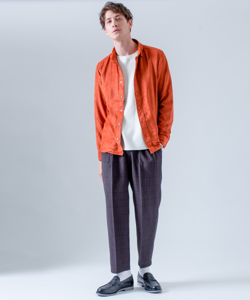 ABAHOUSE(アバハウス)の「フェイクスウェードワイヤーシャツ(シャツ/ブラウス・メンズ・オレンジ系その他/カーキ/グレイッシュベージュ・48/44/46)」の19枚目の写真