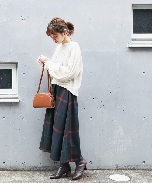 natural couture（ナチュラルクチュール）の「BIGチェックフレアスカート（スカート・レディース・レッド系その他/オレンジ系その他/ブラック/イエロー系その他・FREE）」の21枚目の写真