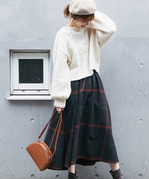 【新品同様】グッチ　フレアスカート　シルク　ウール　パープル　イタリア製　36 GUCCI(グッチ) シルクスカート617407 617407 パープル サイズ 38