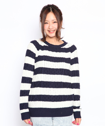 X-girl | CABLE KNIT TOP(ニット/セーター)