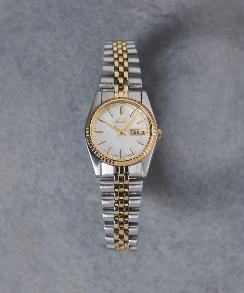 SEIKO（セイコー）の「＜SEIKO（セイコー）＞FLUTEDBEZEL 腕時計◆（アナログ腕時計・レディース・ゴールド/シルバー・FREE）」の2枚目の写真