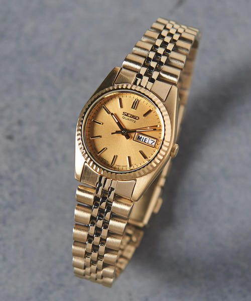 SEIKO（セイコー）の「＜SEIKO（セイコー）＞FLUTEDBEZEL 腕時計◆（アナログ腕時計・レディース・ゴールド/シルバー・FREE）」の3枚目の写真