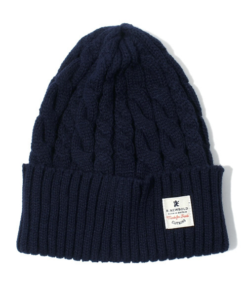 R.NEWBOLD（アールニューボールド）の「KNIT CAP/235420（ニットキャップ/ビーニー・メンズ・ブラック/ブラウン/ネイビー/バーガンディー・FREE）」の3枚目の写真
