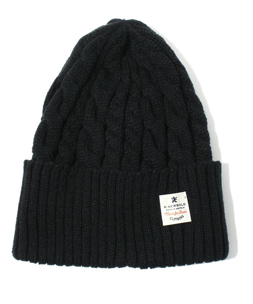 R.NEWBOLD（アールニューボールド）の「KNIT CAP/235420（ニットキャップ/ビーニー・メンズ・ブラック/ブラウン/ネイビー/バーガンディー・FREE）」の2枚目の写真