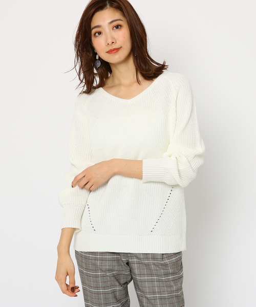 The Shop Tk ザ ショップ ティーケー の Vネックパフ袖ニット ニット セーター Wear