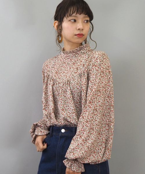 tiptop（ティップトップ）の「プチハイネックブラウス（シャツ/ブラウス・レディース・ブラック/オフホワイト/グリーン/ダークグレー/ホワイト系その他/キナリ/ブラウン/ブルー・FREE）」の20枚目の写真