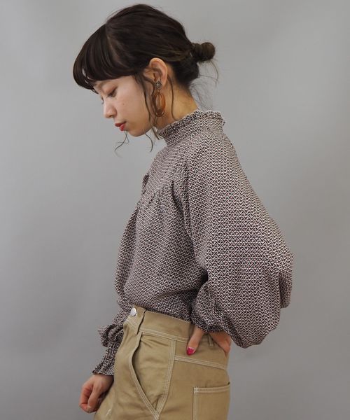 tiptop（ティップトップ）の「プチハイネックブラウス（シャツ/ブラウス・レディース・ブラック/オフホワイト/グリーン/ダークグレー/ホワイト系その他/キナリ/ブラウン/ブルー・FREE）」の13枚目の写真