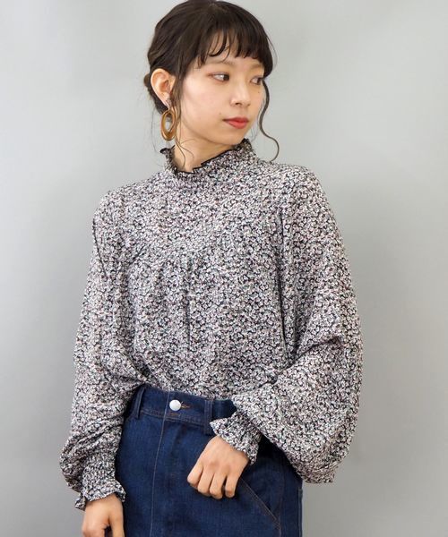 tiptop（ティップトップ）の「プチハイネックブラウス（シャツ/ブラウス・レディース・ブラック/オフホワイト/グリーン/ダークグレー/ホワイト系その他/キナリ/ブラウン/ブルー・FREE）」の10枚目の写真