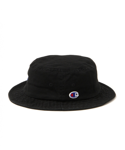 Champion（チャンピオン）の「【Champion(チャンピオン)】ツイルロゴバケットハット（ハット・メンズ・ブラック/ライトベージュ/パープル・FREE）」の4枚目の写真