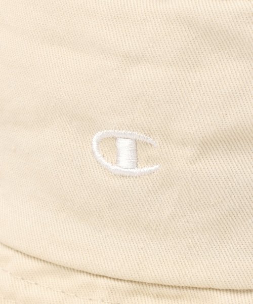 Champion（チャンピオン）の「【Champion(チャンピオン)】ツイルロゴバケットハット（ハット・メンズ・ブラック/ライトベージュ/パープル・FREE）」の9枚目の写真