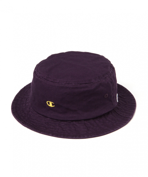 Champion（チャンピオン）の「【Champion(チャンピオン)】ツイルロゴバケットハット（ハット・メンズ・ブラック/ライトベージュ/パープル・FREE）」の15枚目の写真