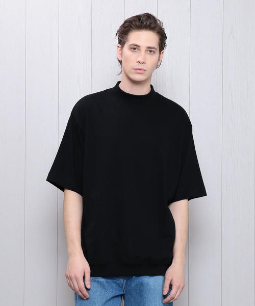 H BEAUTY＆YOUTH　MOCK NECK T-SHIRT H BEAUTY＆YOUTH MOCK NECK T-SHIRT H BEAUTY&YOUTH UNITED
