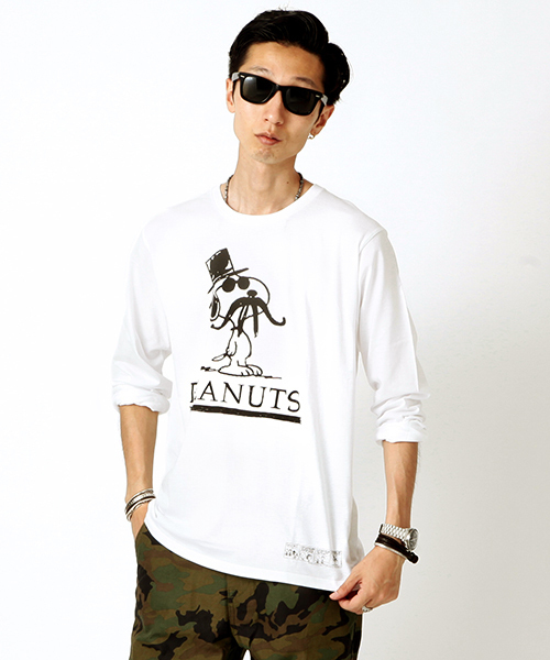 BEAMS T(ビームスティー)の「【SPECIAL PRICE】PEANUTS×BEAMS T / MUSTA LS(Tシャツ/カットソー・メンズ・ホワイト/ブラック・X-SMALL/SMALL/MEDIUM/LARGE)」の2枚目の写真