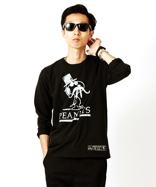 BEAMS T(ビームスティー)の「【SPECIAL PRICE】PEANUTS×BEAMS T / MUSTA LS(Tシャツ/カットソー・メンズ・ホワイト/ブラック・X-SMALL/SMALL/MEDIUM/LARGE)」の1枚目の写真