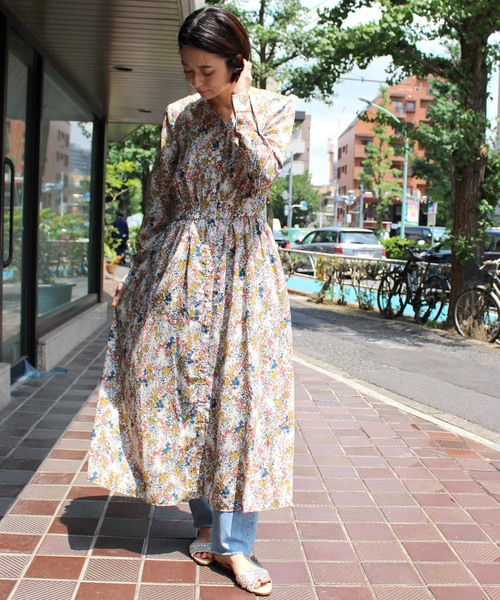 Fig and flower ロングワンピース（ottilie（オティーリエ）の
