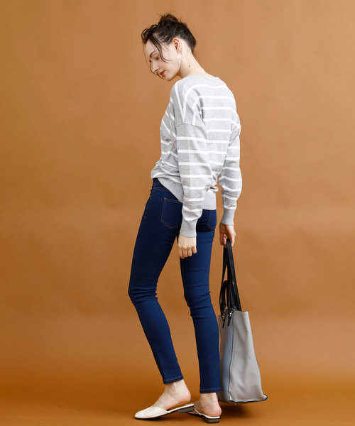 aimoha（アイモハ）の「クラッシュストレッチデニム（デニムパンツ・レディース・ブラック/ブルー/ネイビー/インディゴブルー/ライトブルー・SMALL/MEDIUM/X-SMALL/LARGE/X-LARGE）」の16枚目の写真