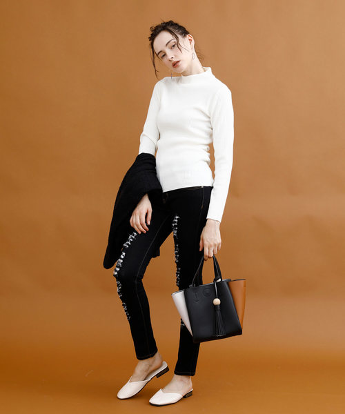 aimoha（アイモハ）の「クラッシュストレッチデニム（デニムパンツ・レディース・ブラック/ブルー/ネイビー/インディゴブルー/ライトブルー・SMALL/MEDIUM/X-SMALL/LARGE/X-LARGE）」の22枚目の写真