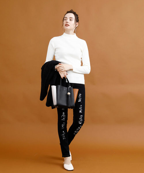 aimoha（アイモハ）の「クラッシュストレッチデニム（デニムパンツ・レディース・ブラック/ブルー/ネイビー/インディゴブルー/ライトブルー・SMALL/MEDIUM/X-SMALL/LARGE/X-LARGE）」の21枚目の写真