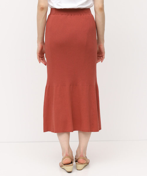 ROPE'（ロペ）の「【ドラマ着用】【セットアップ対応】オーガニックコットンリブニットスカート＊（スカート・レディース・ライトグレー/ライトグリーン/レンガ・38/36）」の11枚目の写真