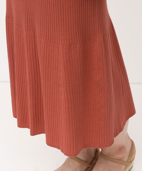 ROPE'（ロペ）の「【ドラマ着用】【セットアップ対応】オーガニックコットンリブニットスカート＊（スカート・レディース・ライトグレー/ライトグリーン/レンガ・38/36）」の10枚目の写真