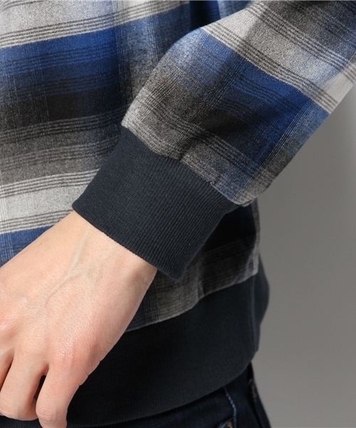 603（ロクマルサン）の「603 ブルーグレイチェックカットソー（Tシャツ/カットソー・メンズ・ブルー・40/42）」の4枚目の写真