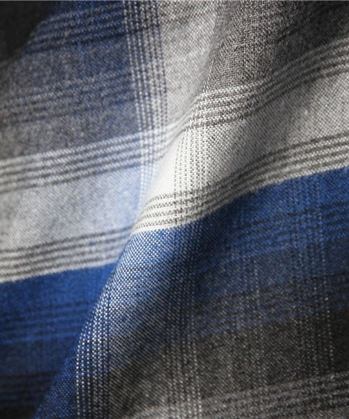 603（ロクマルサン）の「603 ブルーグレイチェックカットソー（Tシャツ/カットソー・メンズ・ブルー・40/42）」の3枚目の写真