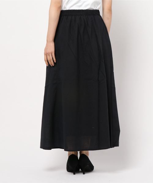 KOBE LETTUCE（コウベレタス）の「リネンタッチスラブマキシ丈フレアスカート（スカート・レディース・ライトベージュ/ベージュ/ブラック/パープル・FREE）」の9枚目の写真