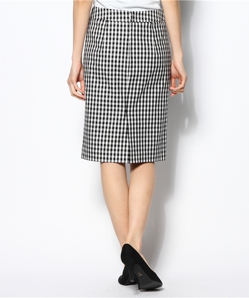 SHIPS for women(シップスフォーウィメン)の「★ギンガムチェック タイトスカート(スカート・レディース・ネイビー/ブラック・36/38)」の5枚目の写真