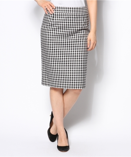 SHIPS for women(シップスフォーウィメン)の「★ギンガムチェック タイトスカート(スカート・レディース・ネイビー/ブラック・36/38)」の3枚目の写真