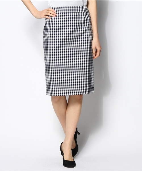 SHIPS for women(シップスフォーウィメン)の「★ギンガムチェック タイトスカート(スカート・レディース・ネイビー/ブラック・36/38)」の13枚目の写真