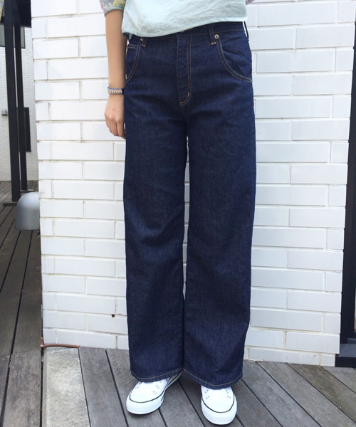 Another Edition（アナザーエディション）の「AE DENIM BAGGY PT #（デニムパンツ・レディース・ターコイズブルー/コバルトブルー・SMALL/MEDIUM）」の5枚目の写真