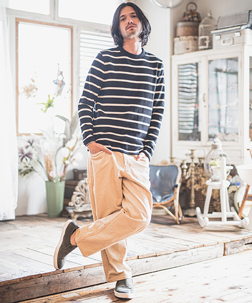 CAMBIO(カンビオ)の「mlt2645-Back Brush Simple Knit sew ニットソー(Tシャツ/カットソー・メンズ・ブラック/グレー/ネイビー/ブラック系その他・S/M/L)」の11枚目の写真