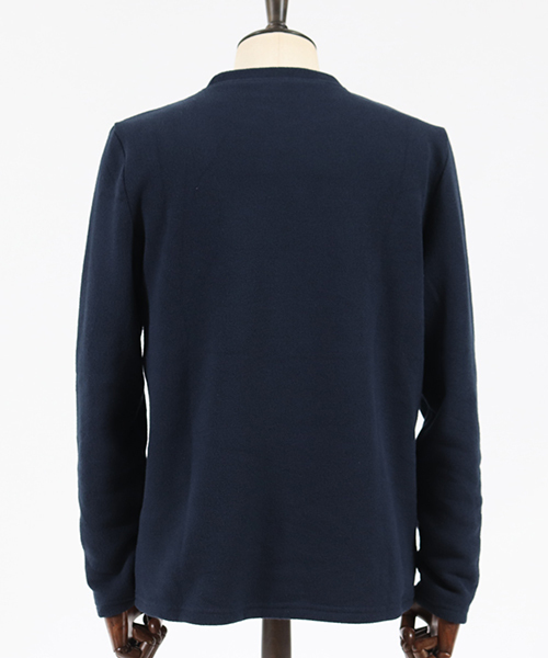 CAMBIO(カンビオ)の「mlt2645-Back Brush Simple Knit sew ニットソー(Tシャツ/カットソー・メンズ・ブラック/グレー/ネイビー/ブラック系その他・S/M/L)」の15枚目の写真