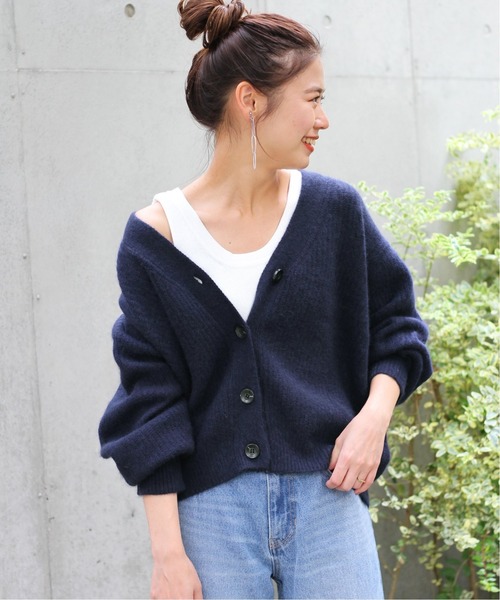 セール】ファーニットVネックカーディガン◇（カーディガン/ボレロ