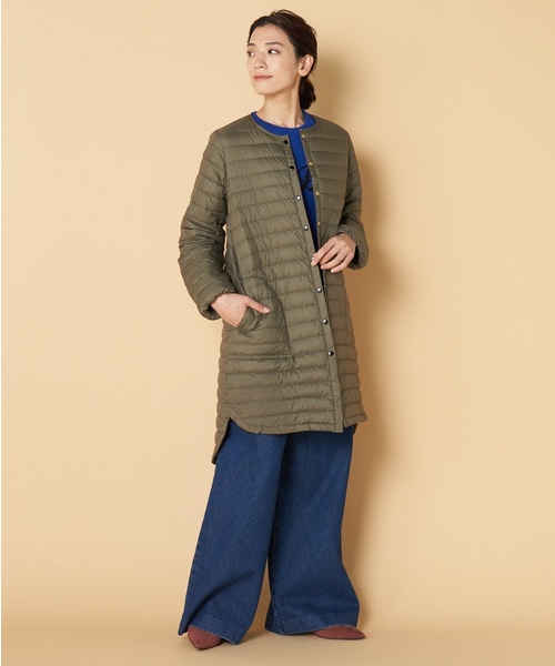 Traditional Weatherwear(トラディショナルウェザーウェア)の「Traditional Weatherwear: ARKLEY LONG インナーダウン(ダウンジャケット/コート・レディース・ブラック/アイボリー/カーキ・34/36)」の15枚目の写真