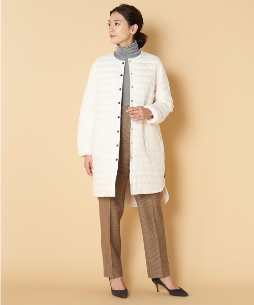 Traditional Weatherwear(トラディショナルウェザーウェア)の「Traditional Weatherwear: ARKLEY LONG インナーダウン(ダウンジャケット/コート・レディース・ブラック/アイボリー/カーキ・34/36)」の11枚目の写真