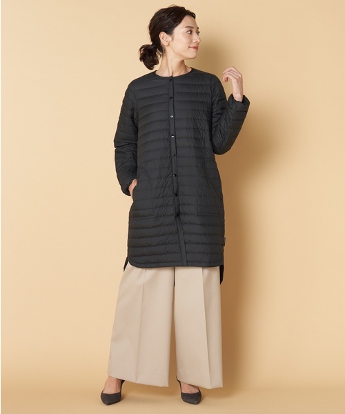 Traditional Weatherwear(トラディショナルウェザーウェア)の「Traditional Weatherwear: ARKLEY LONG インナーダウン(ダウンジャケット/コート・レディース・ブラック/アイボリー/カーキ・34/36)」の19枚目の写真