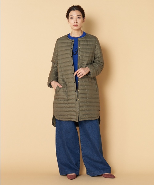 Traditional Weatherwear(トラディショナルウェザーウェア)の「Traditional Weatherwear: ARKLEY LONG インナーダウン(ダウンジャケット/コート・レディース・ブラック/アイボリー/カーキ・34/36)」の18枚目の写真