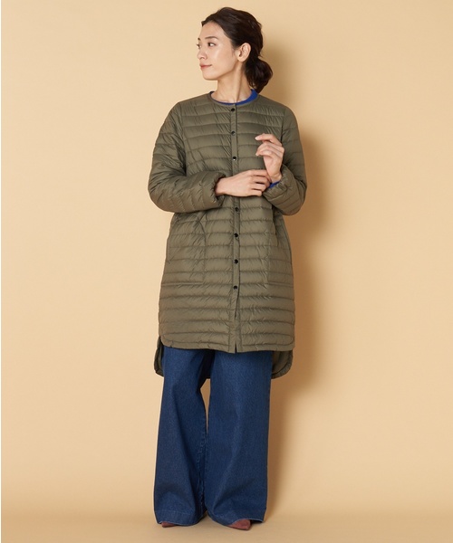 Traditional Weatherwear(トラディショナルウェザーウェア)の「Traditional Weatherwear: ARKLEY LONG インナーダウン(ダウンジャケット/コート・レディース・ブラック/アイボリー/カーキ・34/36)」の17枚目の写真