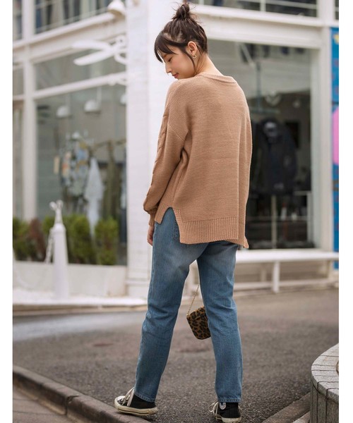 GeeRA(ジーラ)の「フィッシャーマンニット(ニット/セーター・レディース・ベージュ/ボルドー/ブラック・X-LARGE/MEDIUM/LARGE)」の11枚目の写真