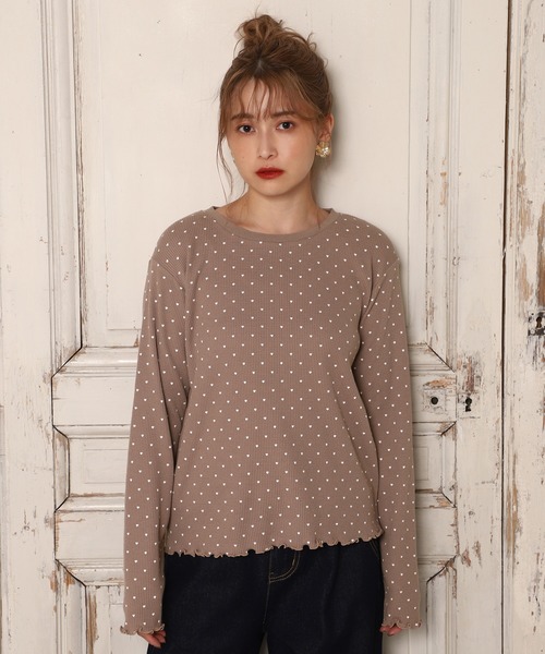 one after another NICE CLAUP(ワンアフターアナザーナイスクラップ)の「サーマルロングスリーブTシャツ (パック入り)(Tシャツ/カットソー・レディース・ホワイト/アイボリー/モカ/ホワイト系その他・FREE)」の5枚目の写真